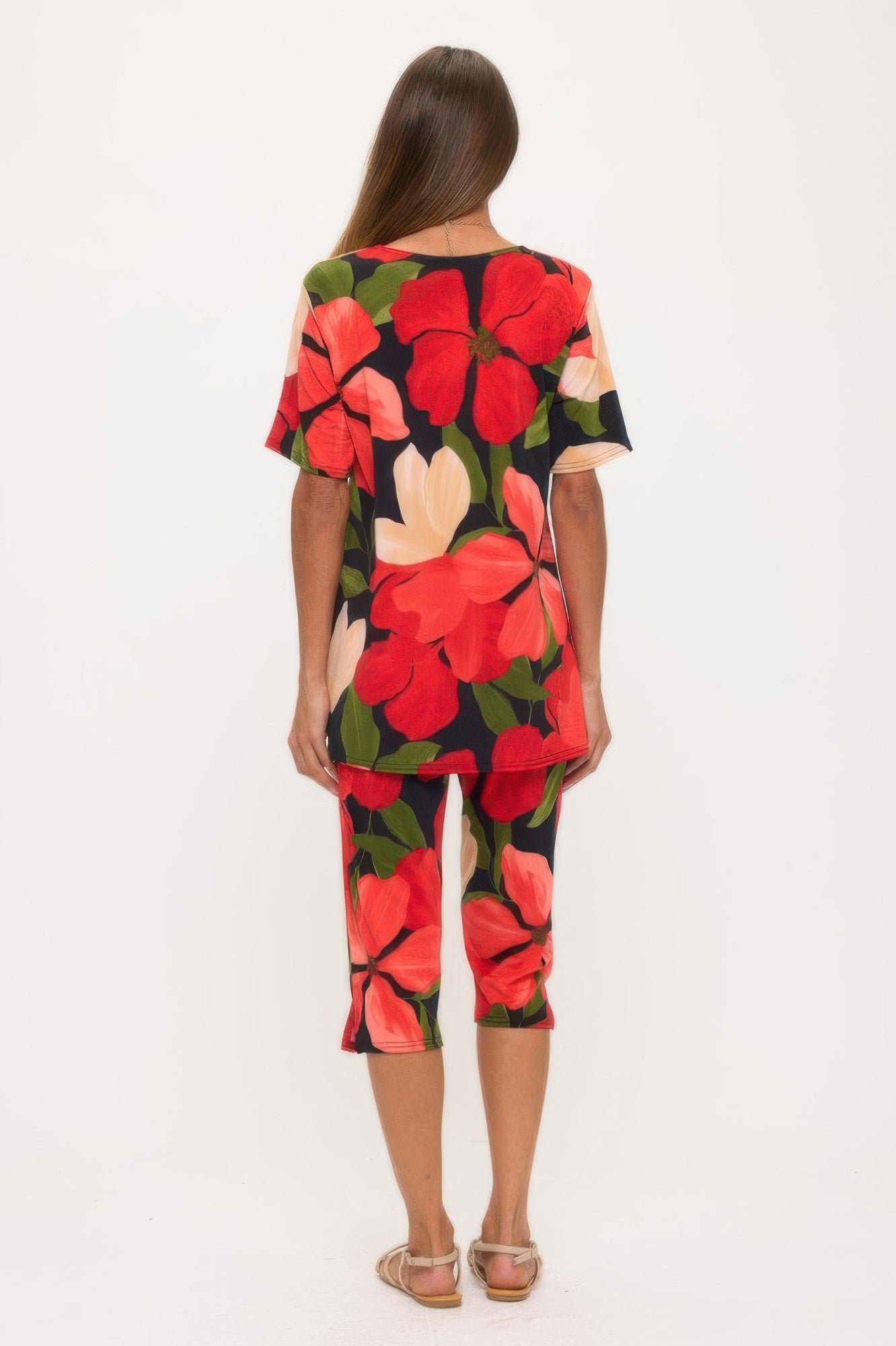 Plus Size Bns Capri Pants Set