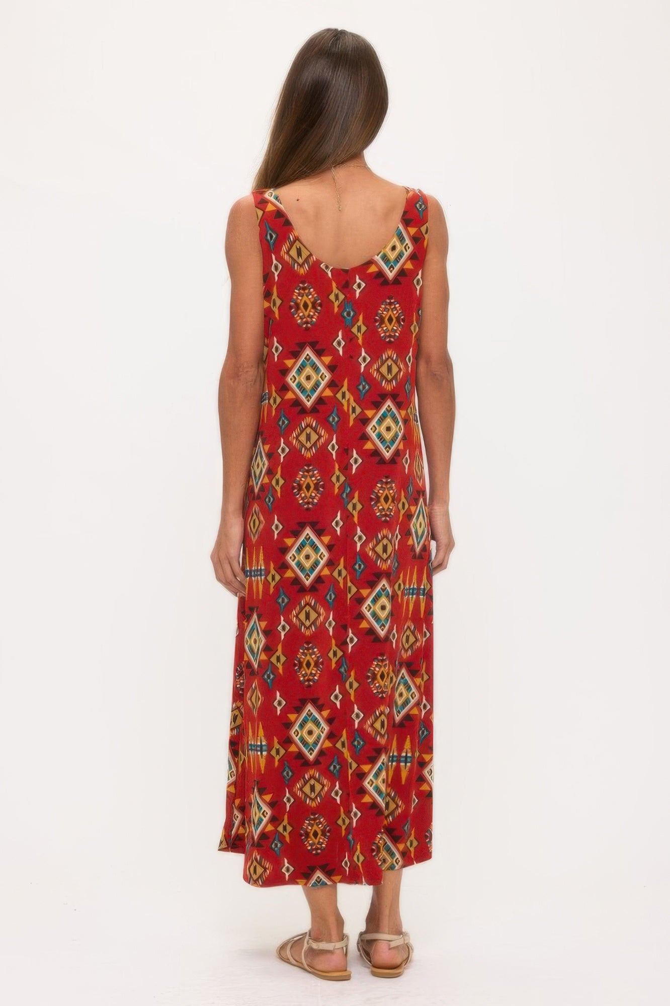 Print Bns Tank Long Dress