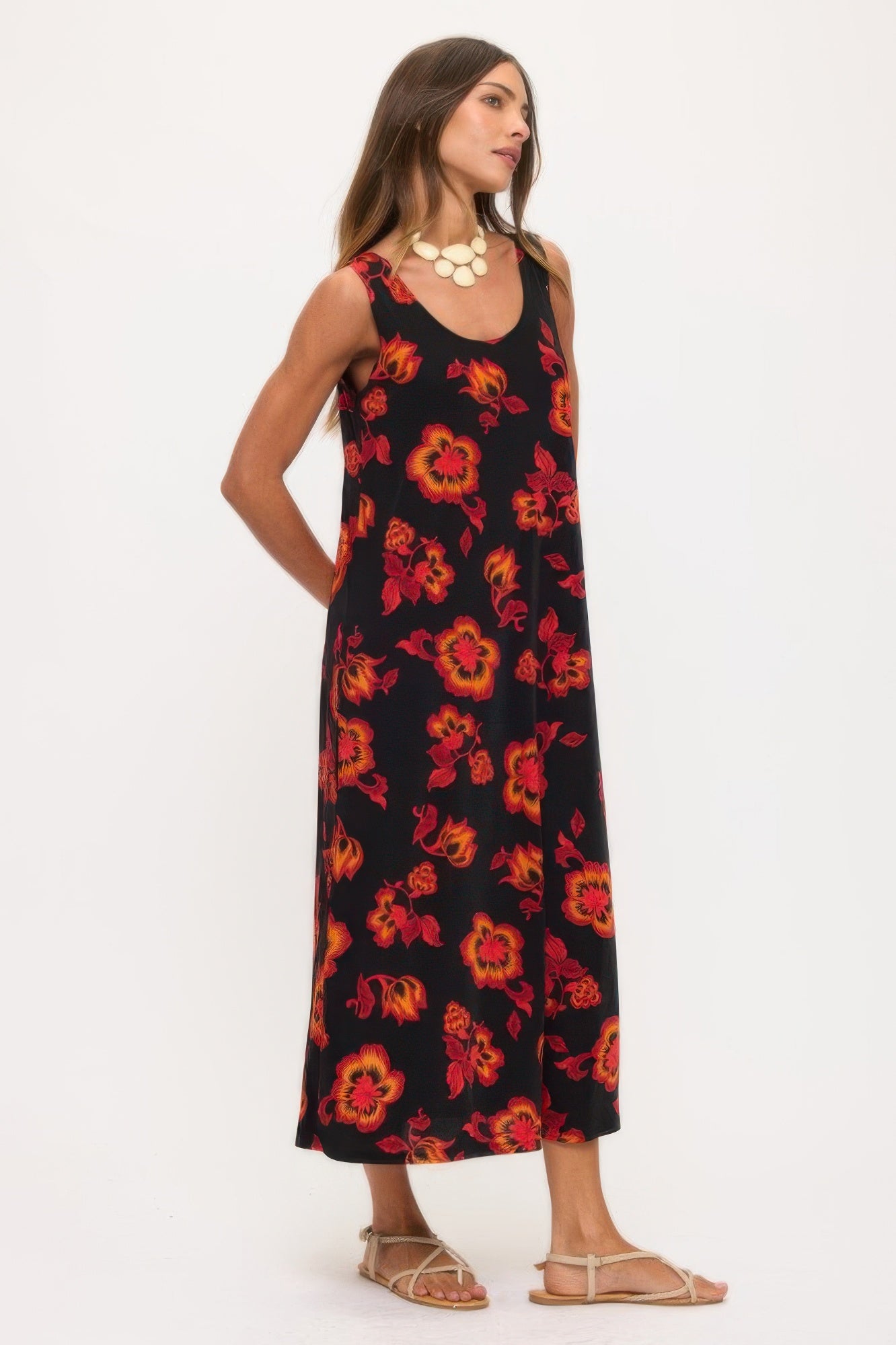 Print Bns Tank Long Dress