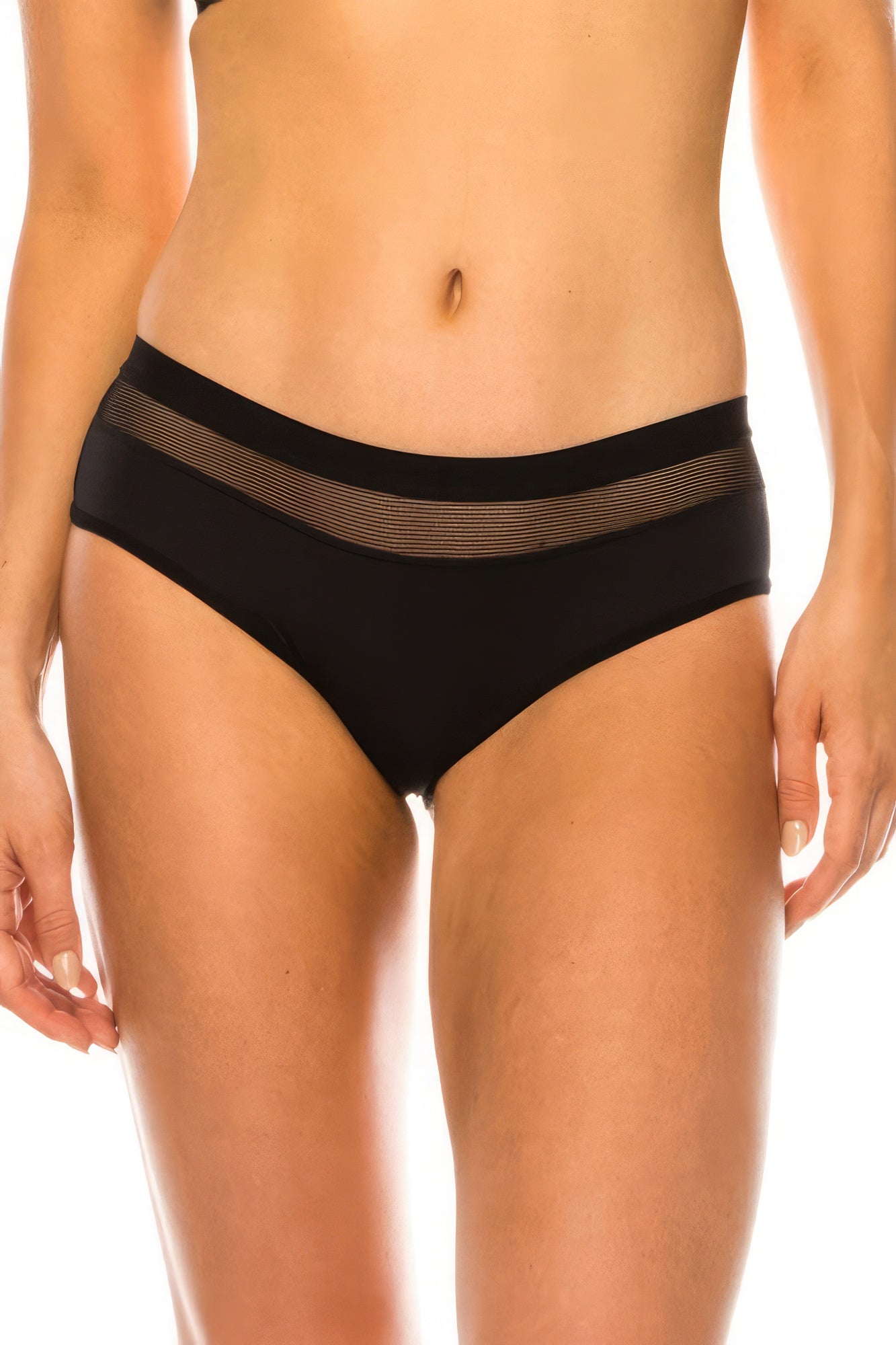 Mesh Hipster Panty – Sleek Sophistication in Classic Black