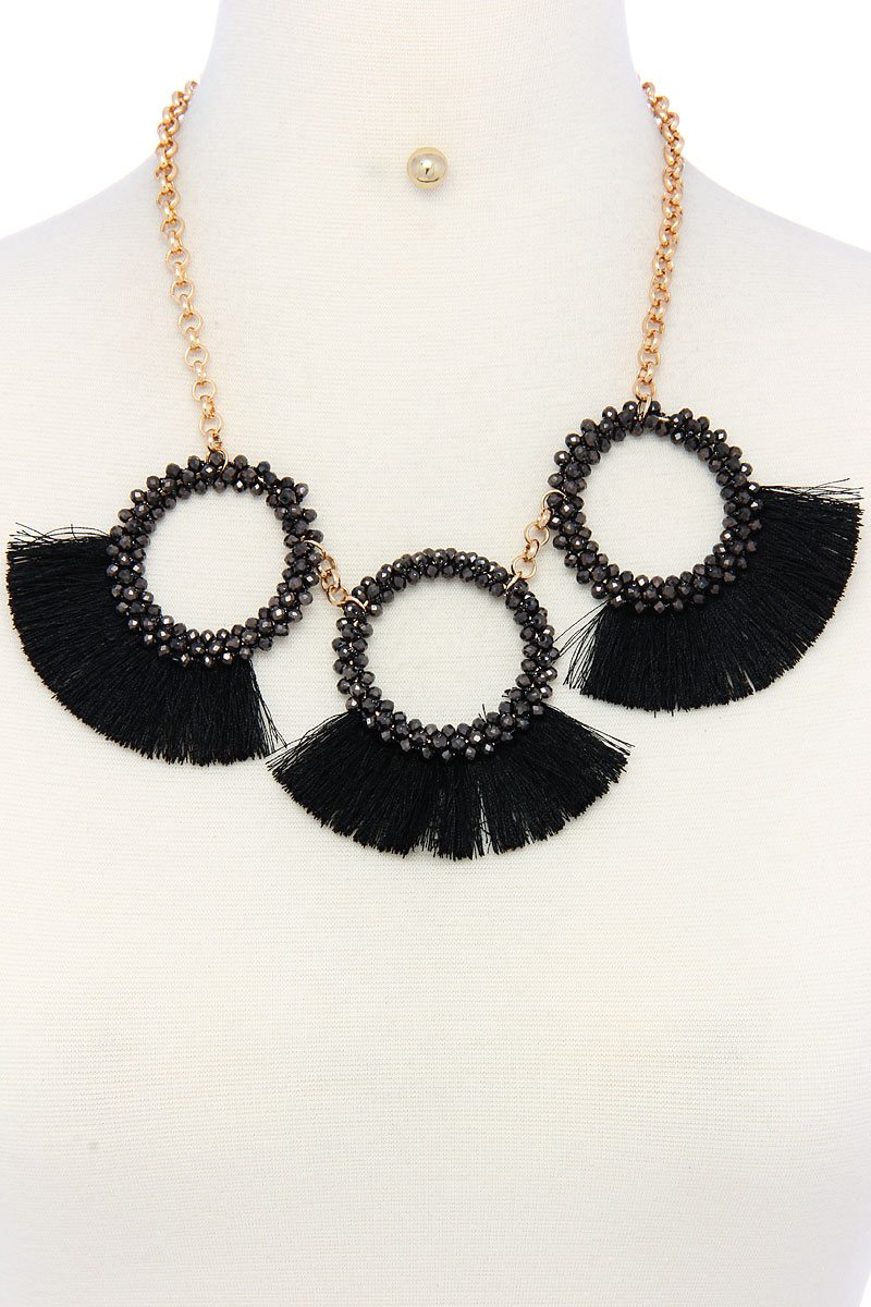 Fashion chunky stylish necklace and earring set 