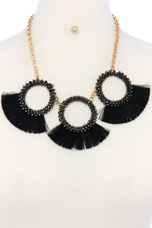 Fashion chunky stylish necklace and earring set 