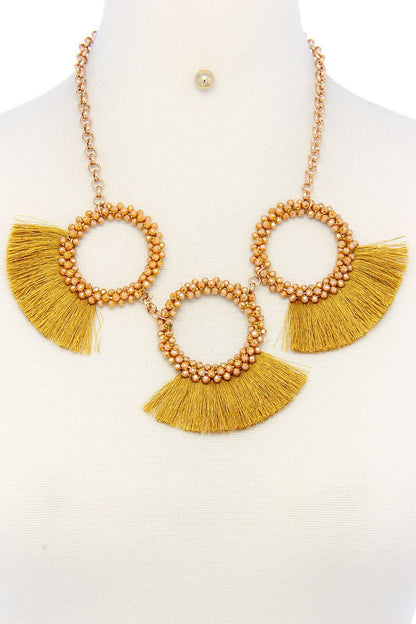Fashion chunky stylish necklace and earring set 