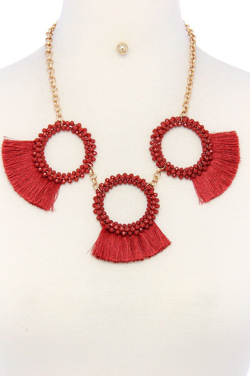 Fashion chunky stylish necklace and earring set 