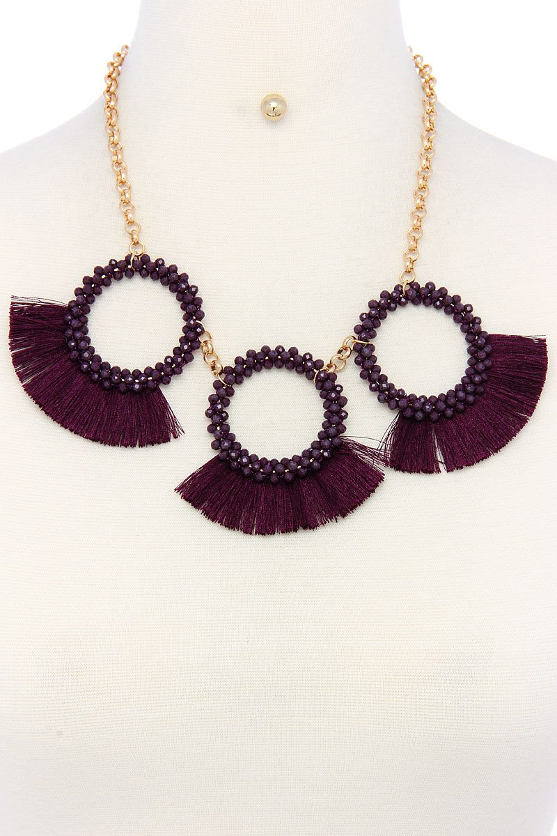 Fashion chunky stylish necklace and earring set 
