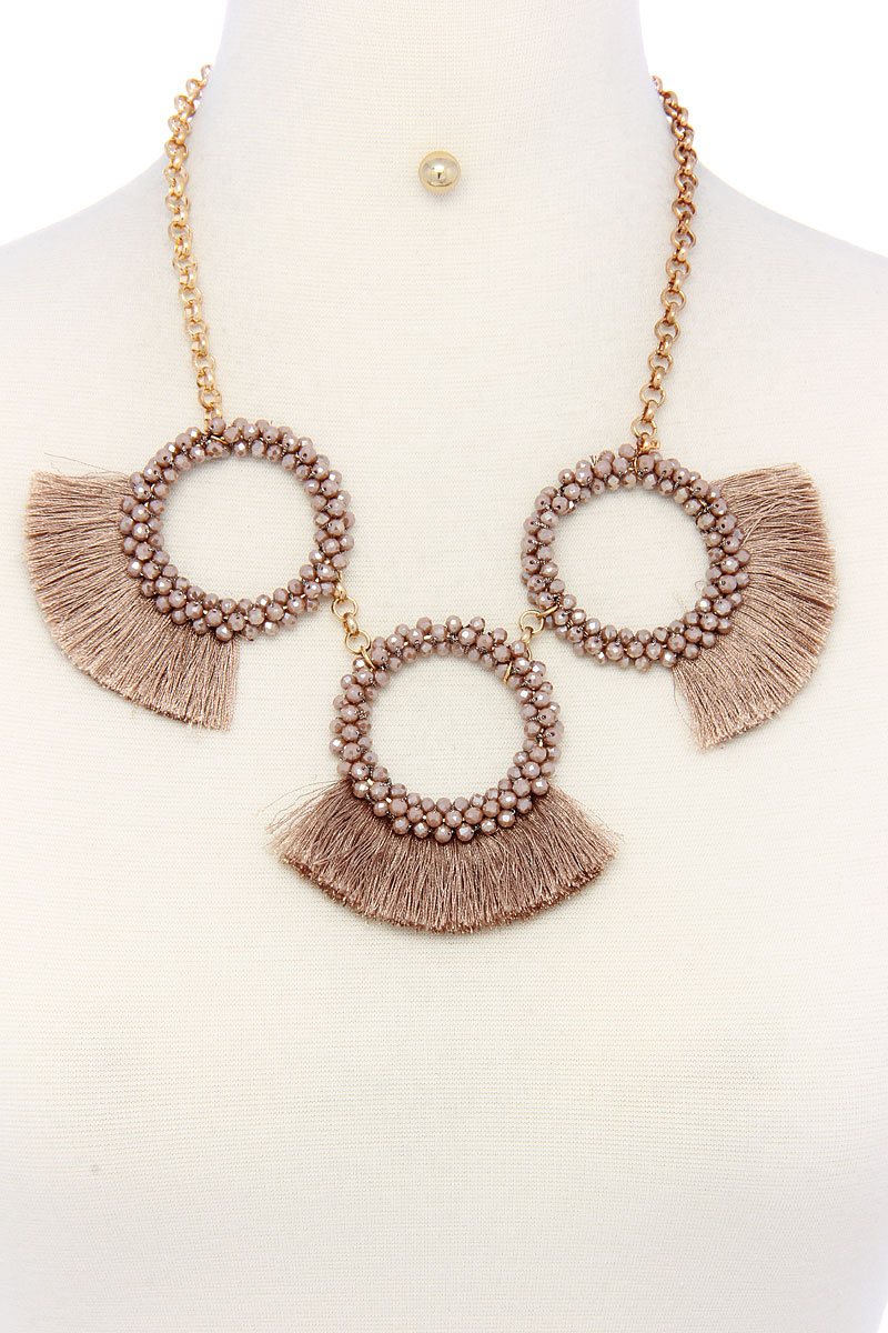 Fashion chunky stylish necklace and earring set 