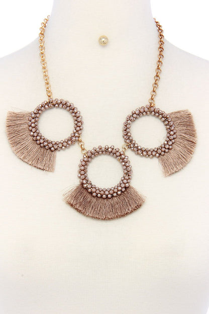 Fashion chunky stylish necklace and earring set 