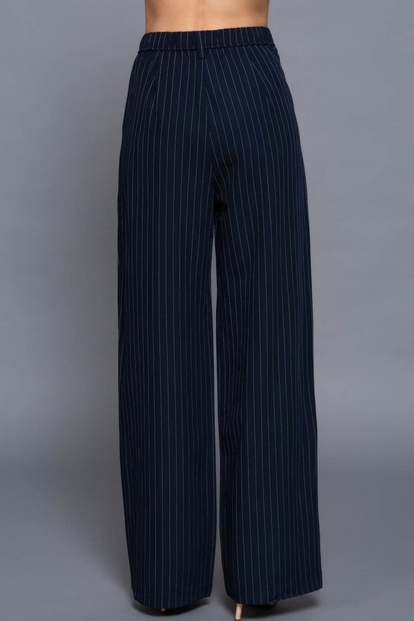 Pin Stripe Woven Straight Pants        