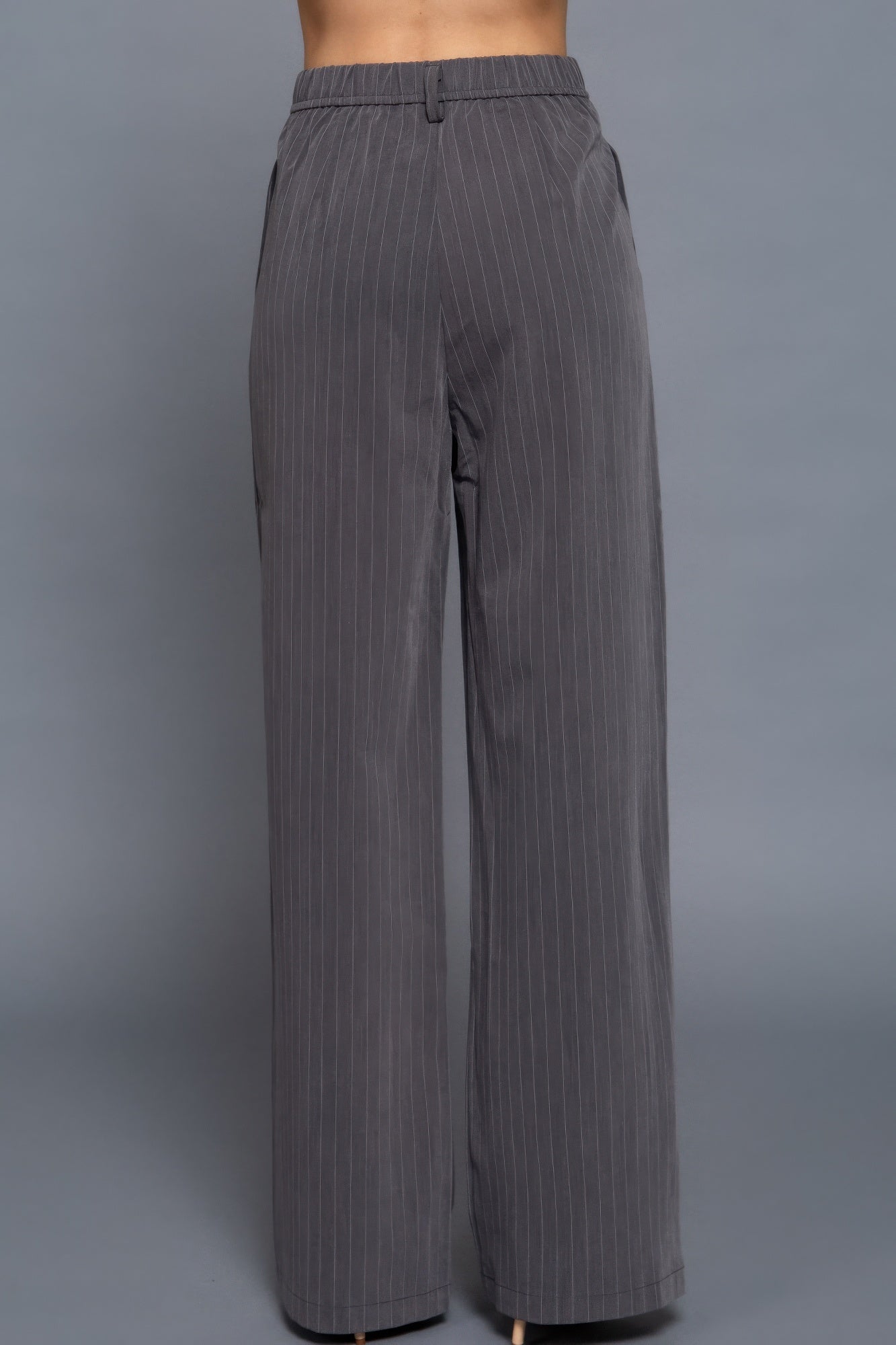 Pin Stripe Woven Straight Pants        