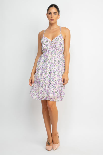 Double Strap Back Mini Dress