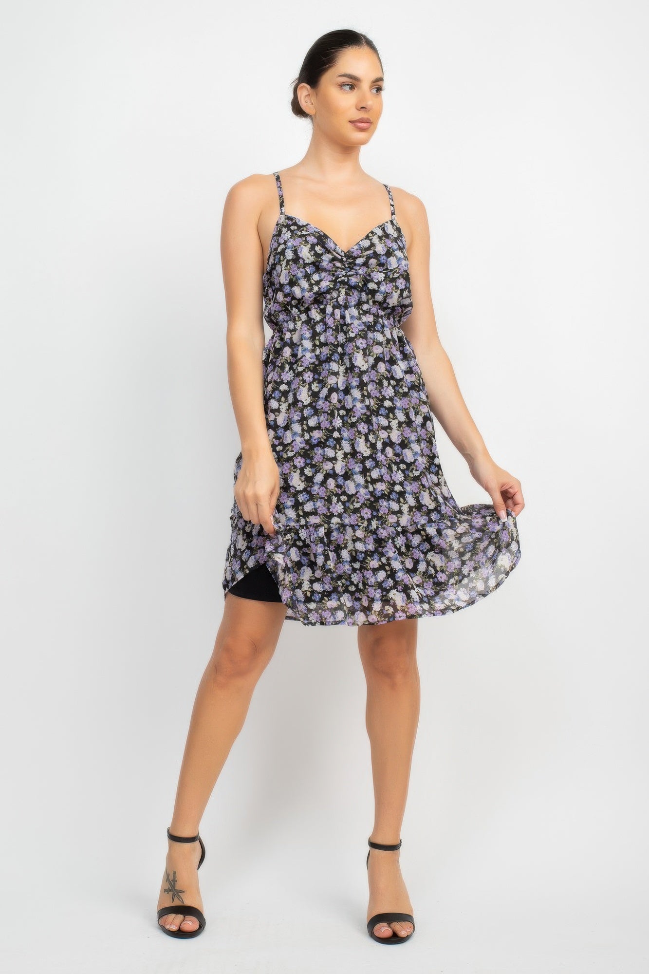 Double Strap Back Mini Dress