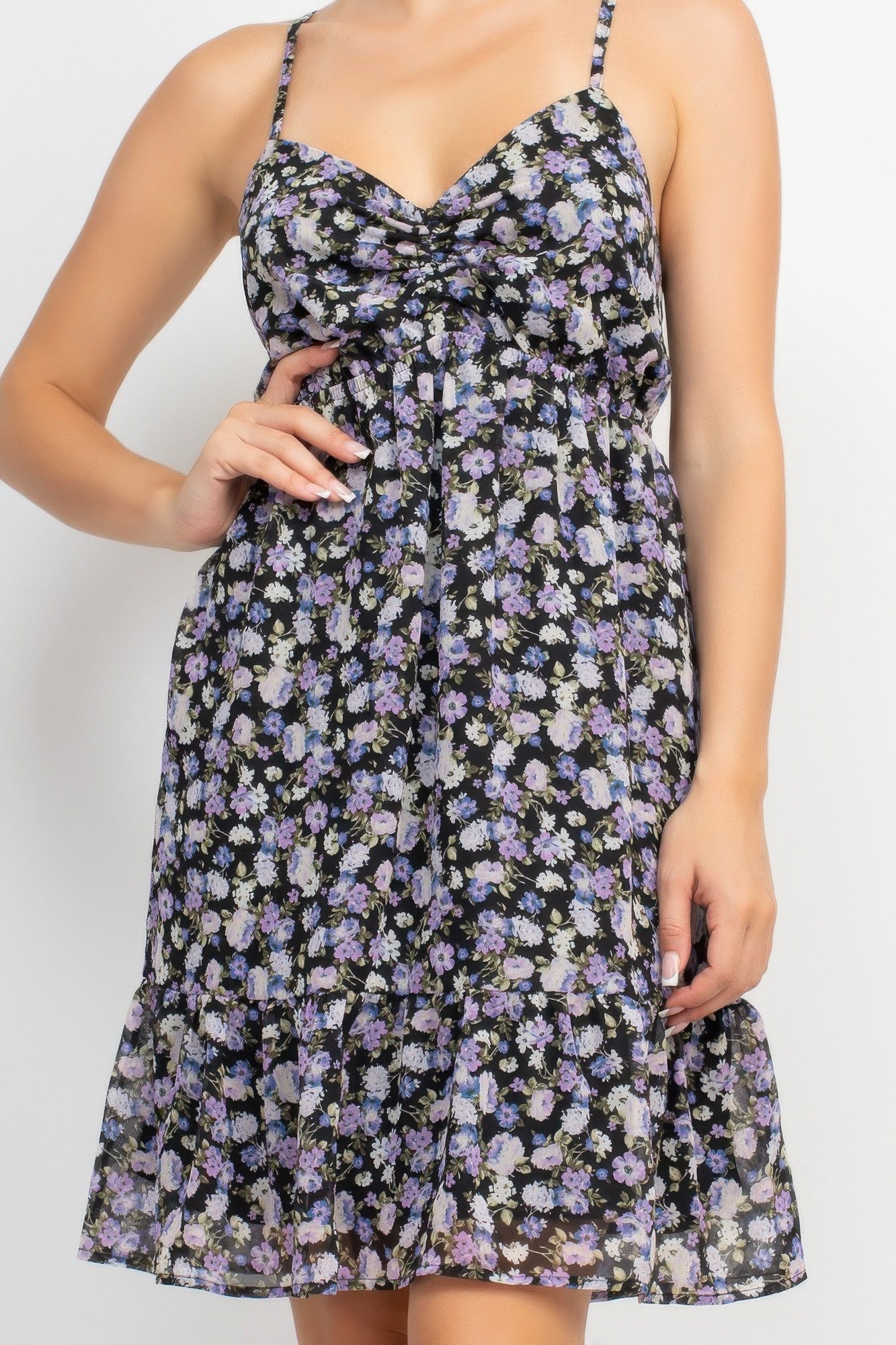 Double Strap Back Mini Dress