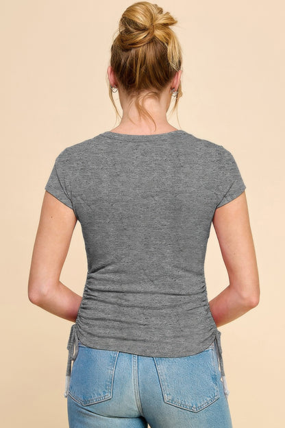 Side Ruched Detail Top    