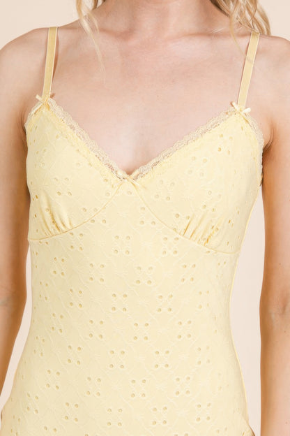 Eyelet Mini Dress