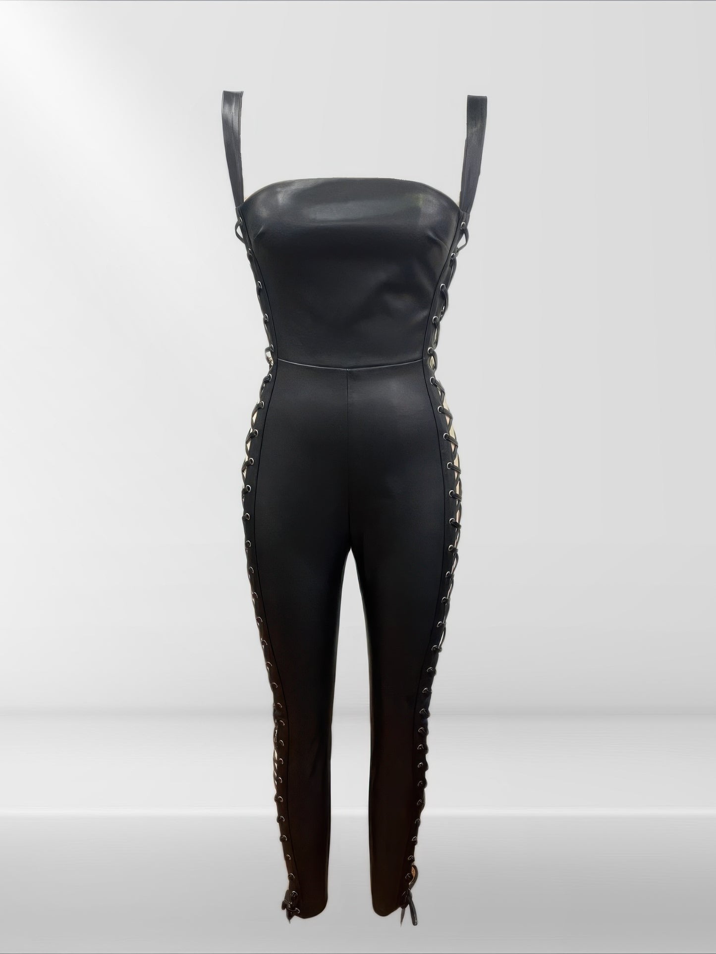 Faux Leather Jumpsuit