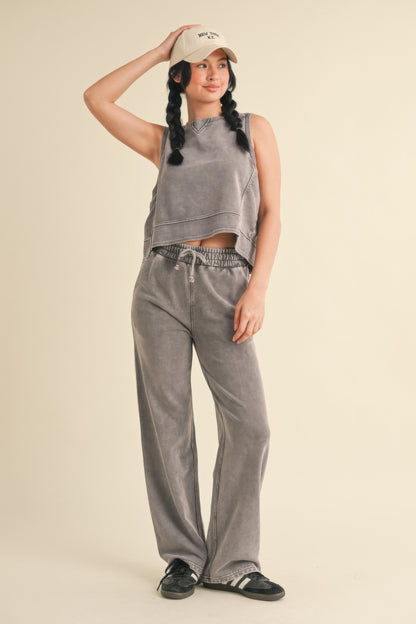 Mineral Wash Sleeveless Top