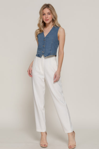 Stretch Denim Vest