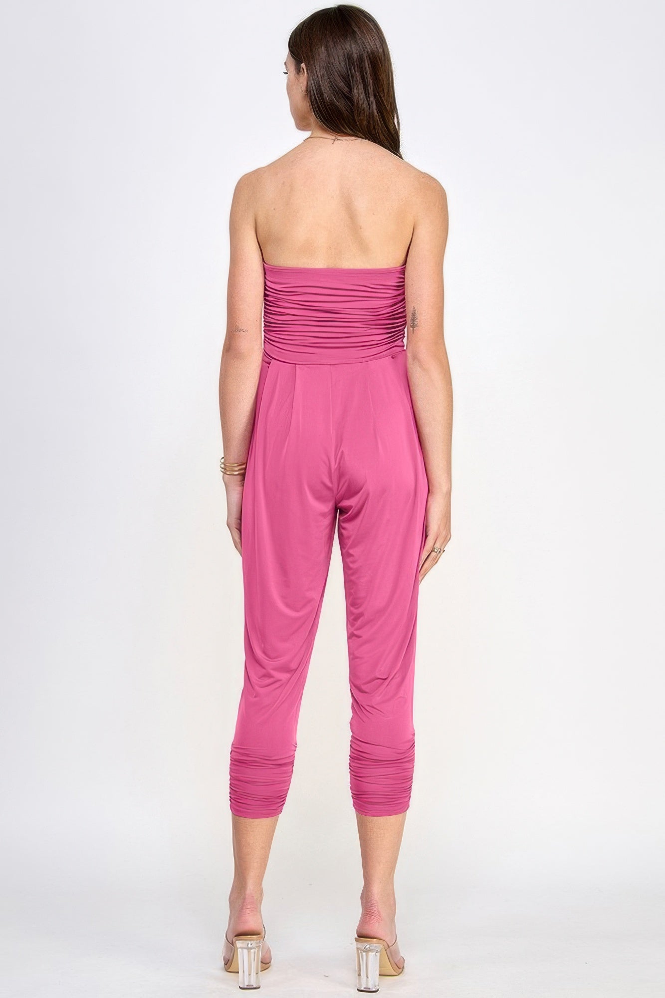 Tube Top W/shirring Jumpsuit  