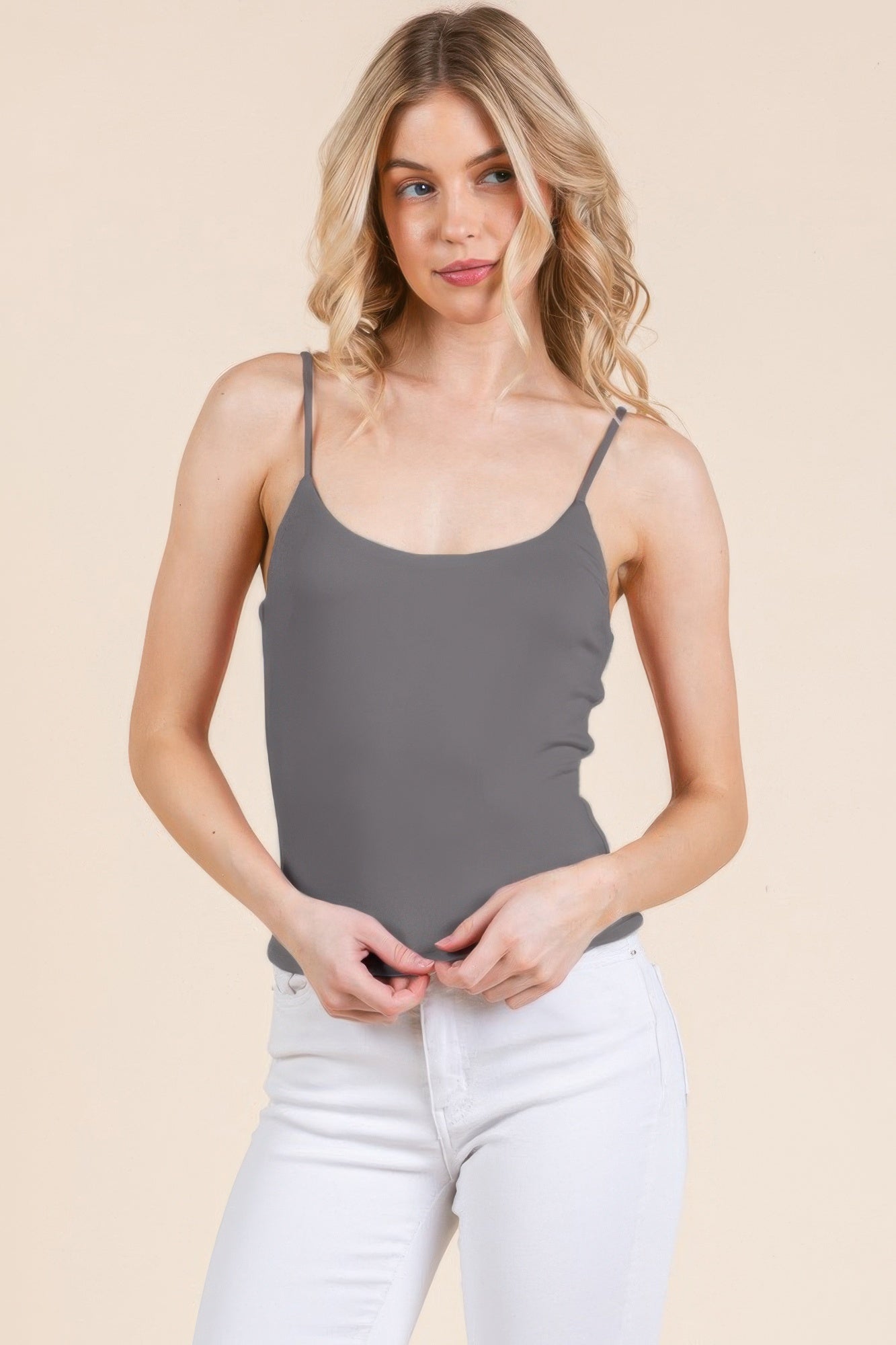 Basic Double Layers Fitted Cami Top