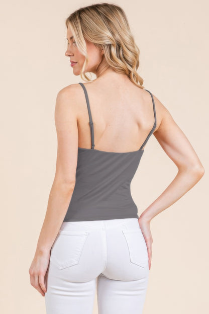 Basic Double Layers Fitted Cami Top