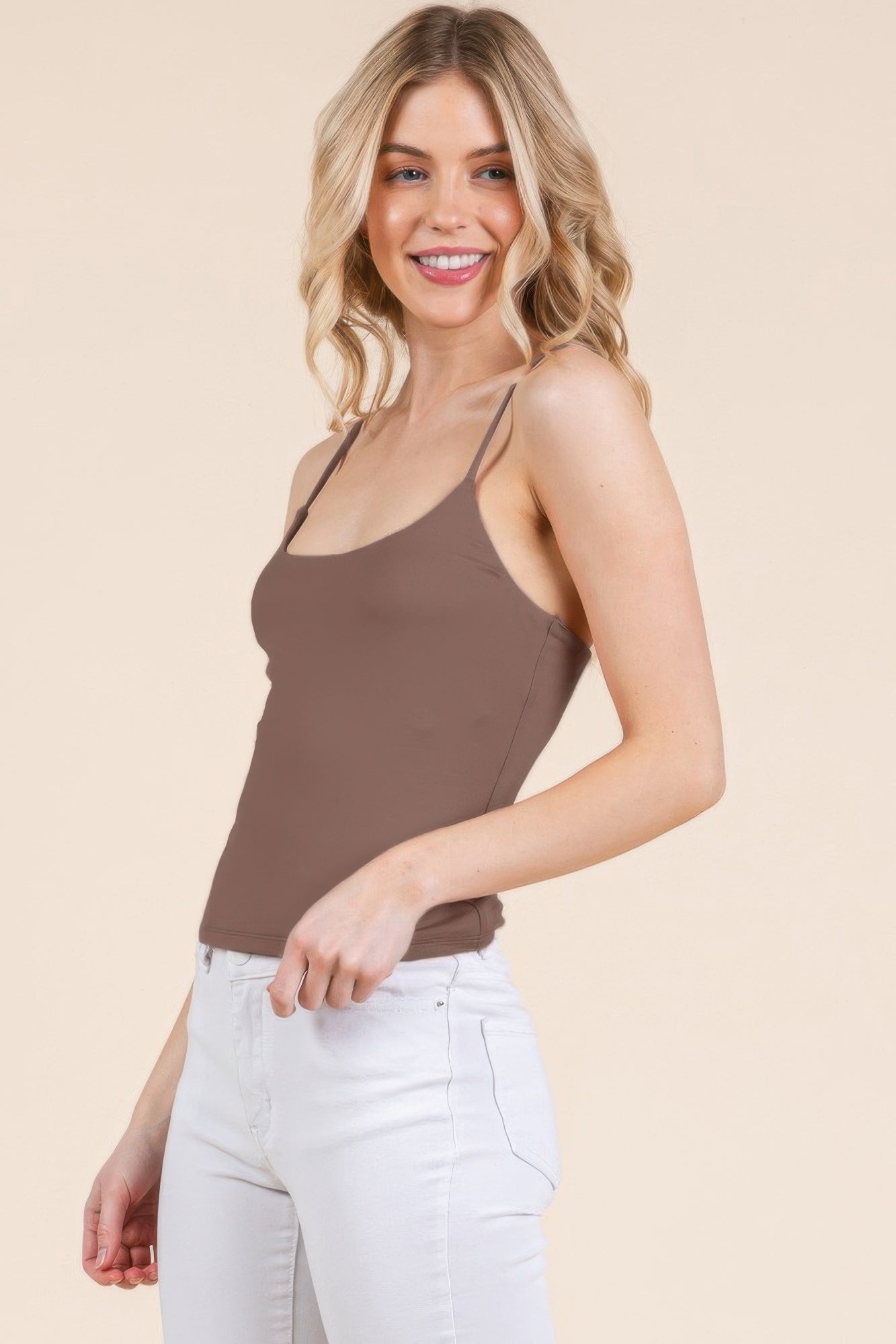 Basic Double Layers Fitted Cami Top