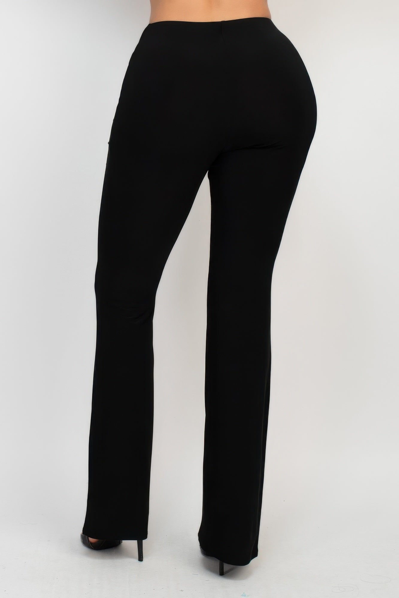 Fit And Flare Elastic Casual Pants
