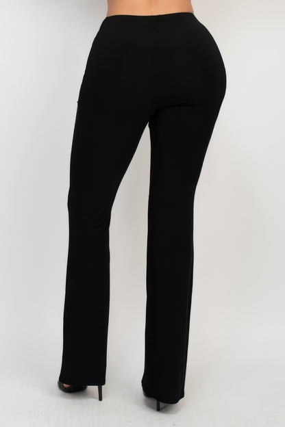 Fit And Flare Elastic Casual Pants
