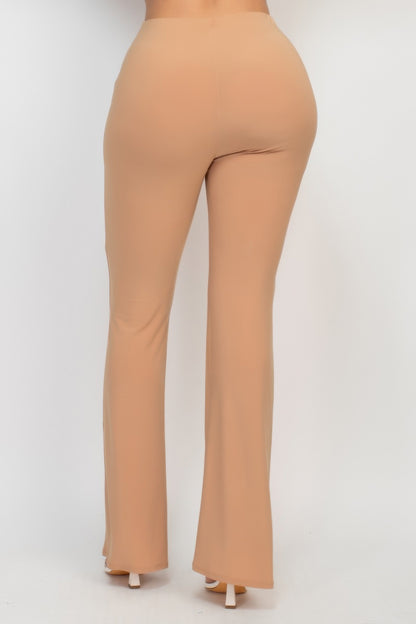 Fit And Flare Elastic Casual Pants