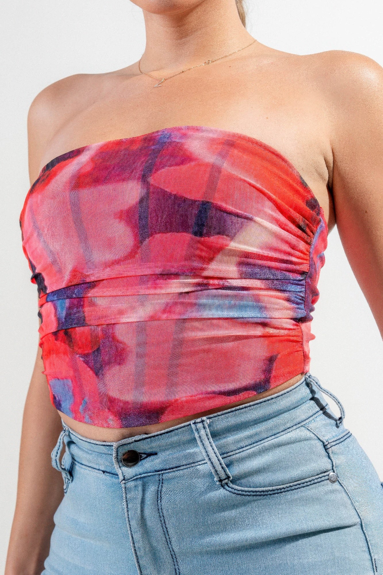 Mesh Print Top