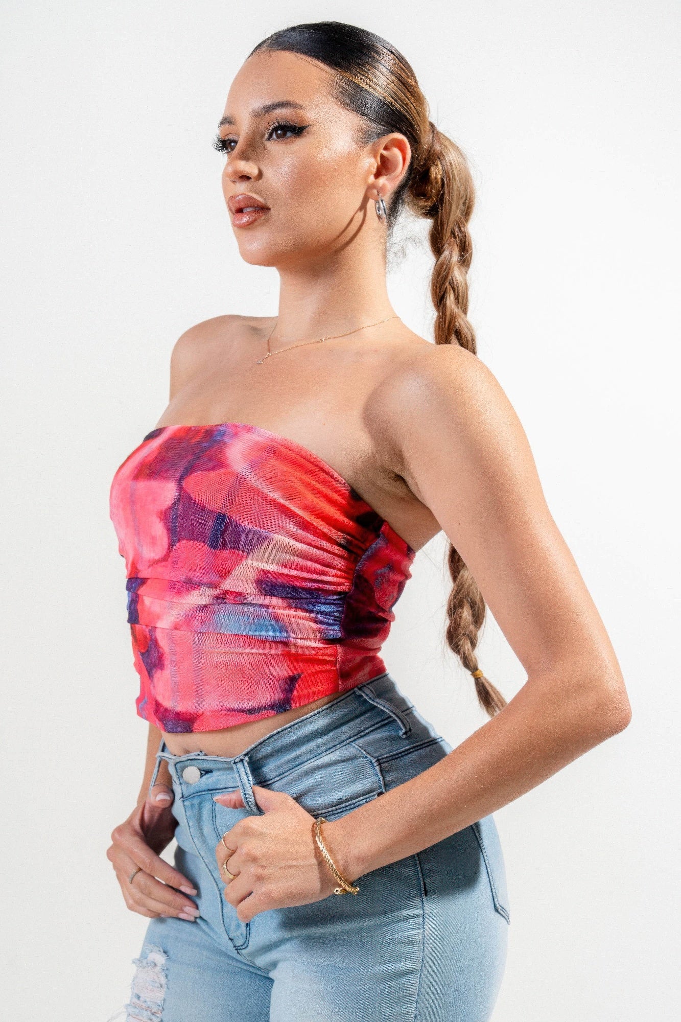 Mesh Print Top