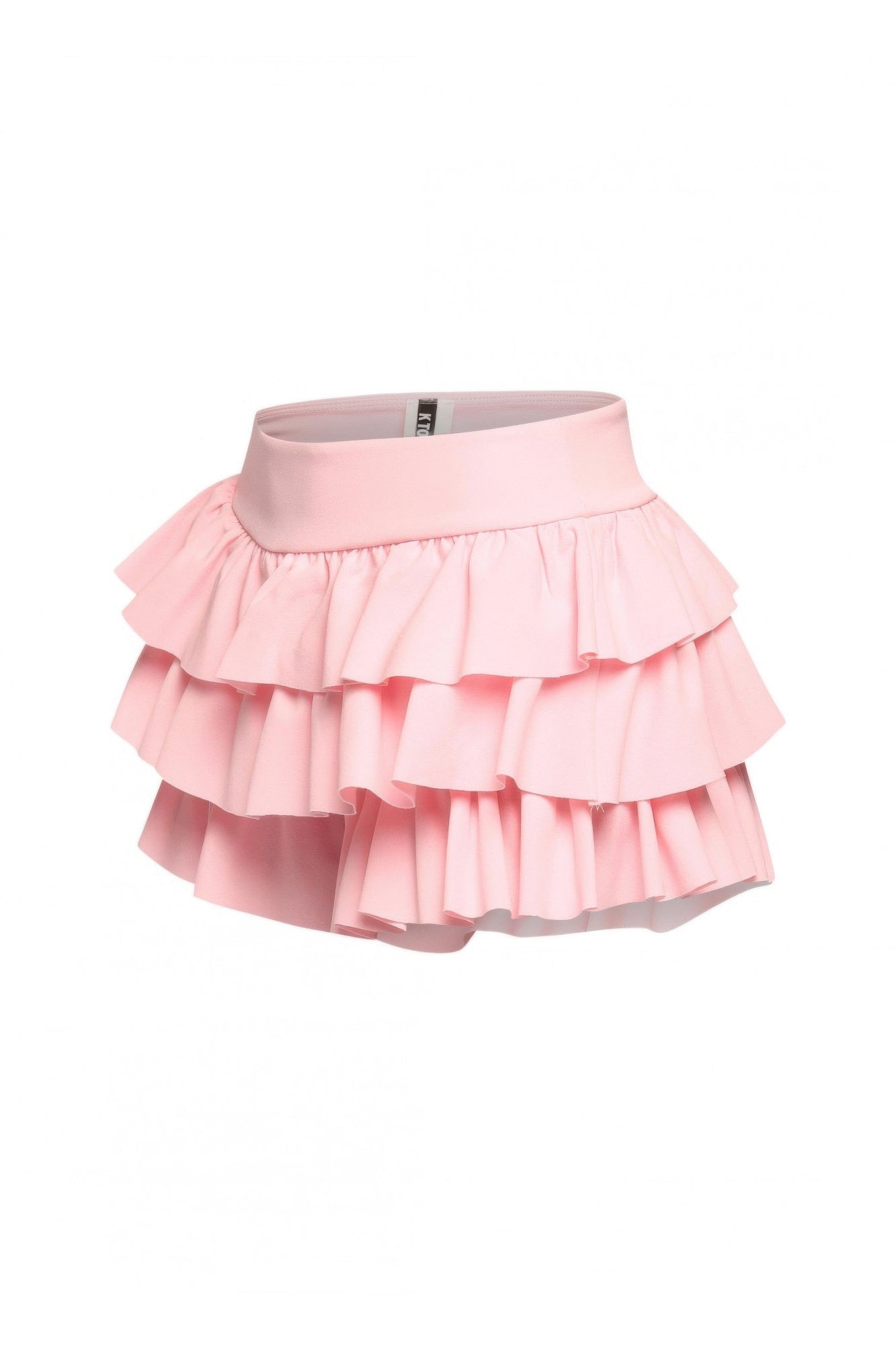 Plus Size Solid Ruffled Shorts