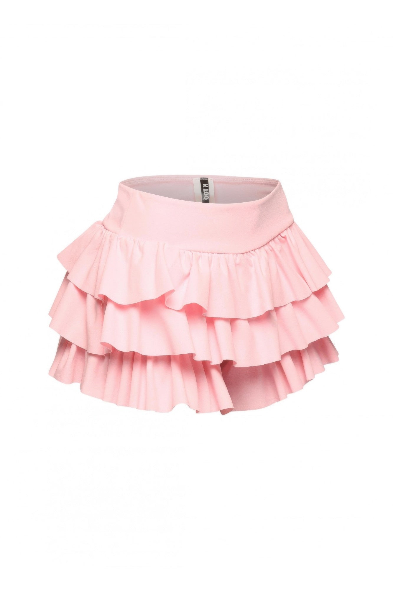 Plus Size Solid Ruffled Shorts