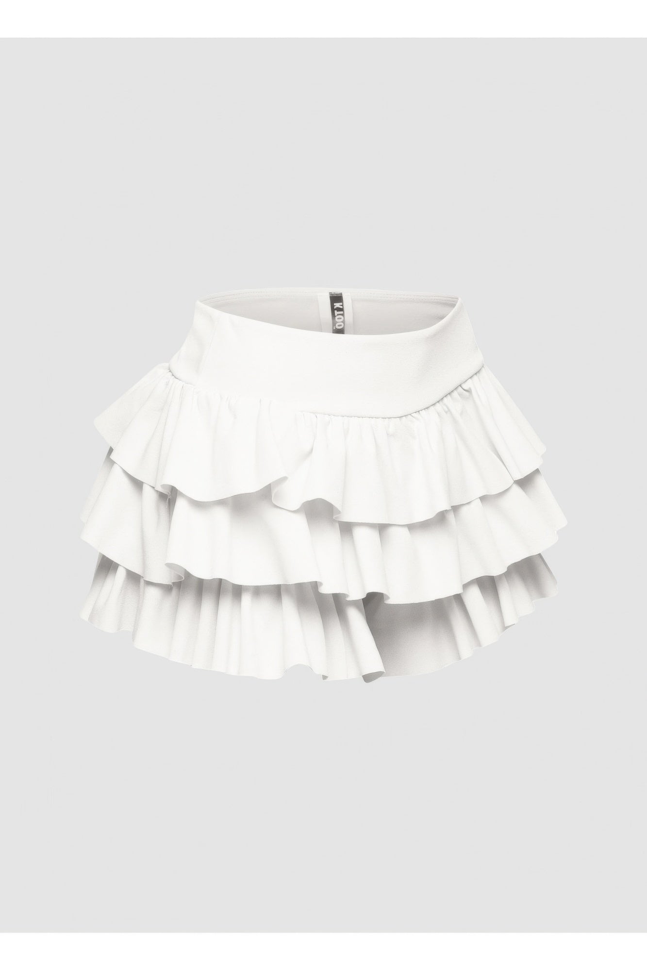 Plus Size Solid Ruffled Shorts