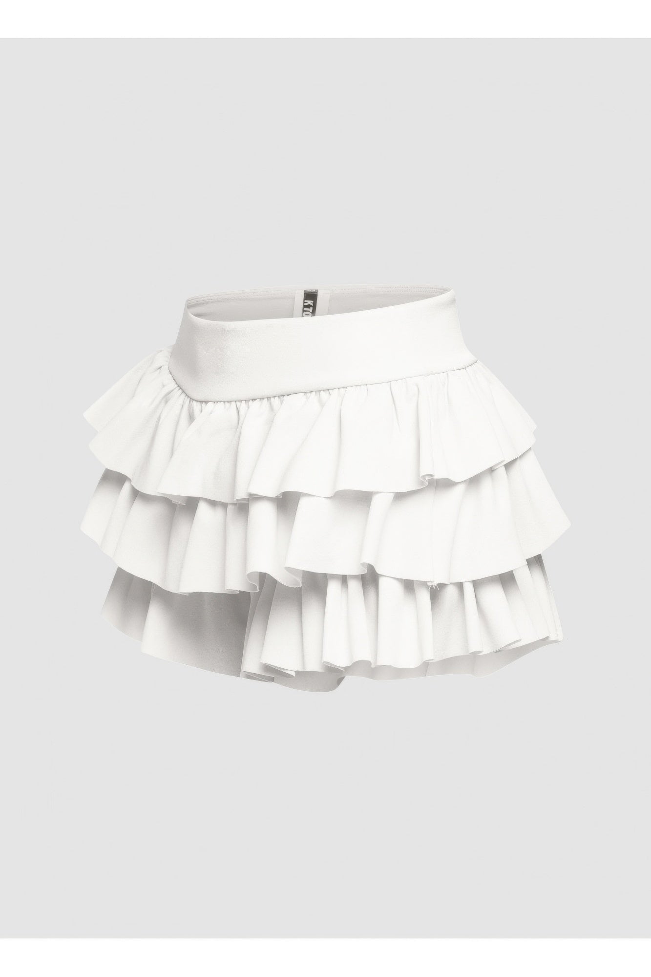Plus Size Solid Ruffled Shorts
