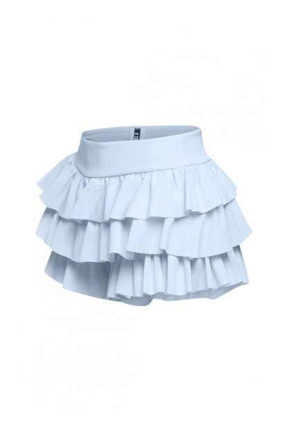 Plus Size Solid Ruffled Shorts
