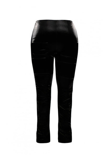 Velvet Pu Ruched Pants
