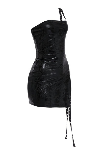 Side Open Lace Up Tube Dress