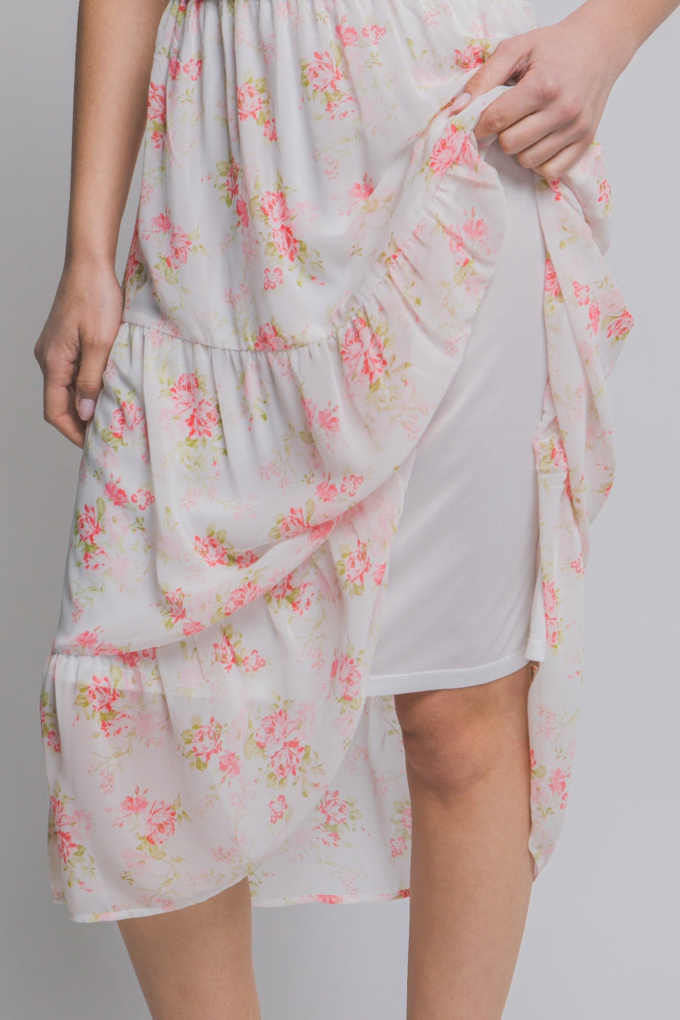 Short Sleeve Floral Maxi Dress