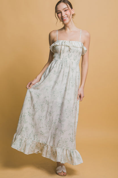 Smocked Floral Maxi Dress