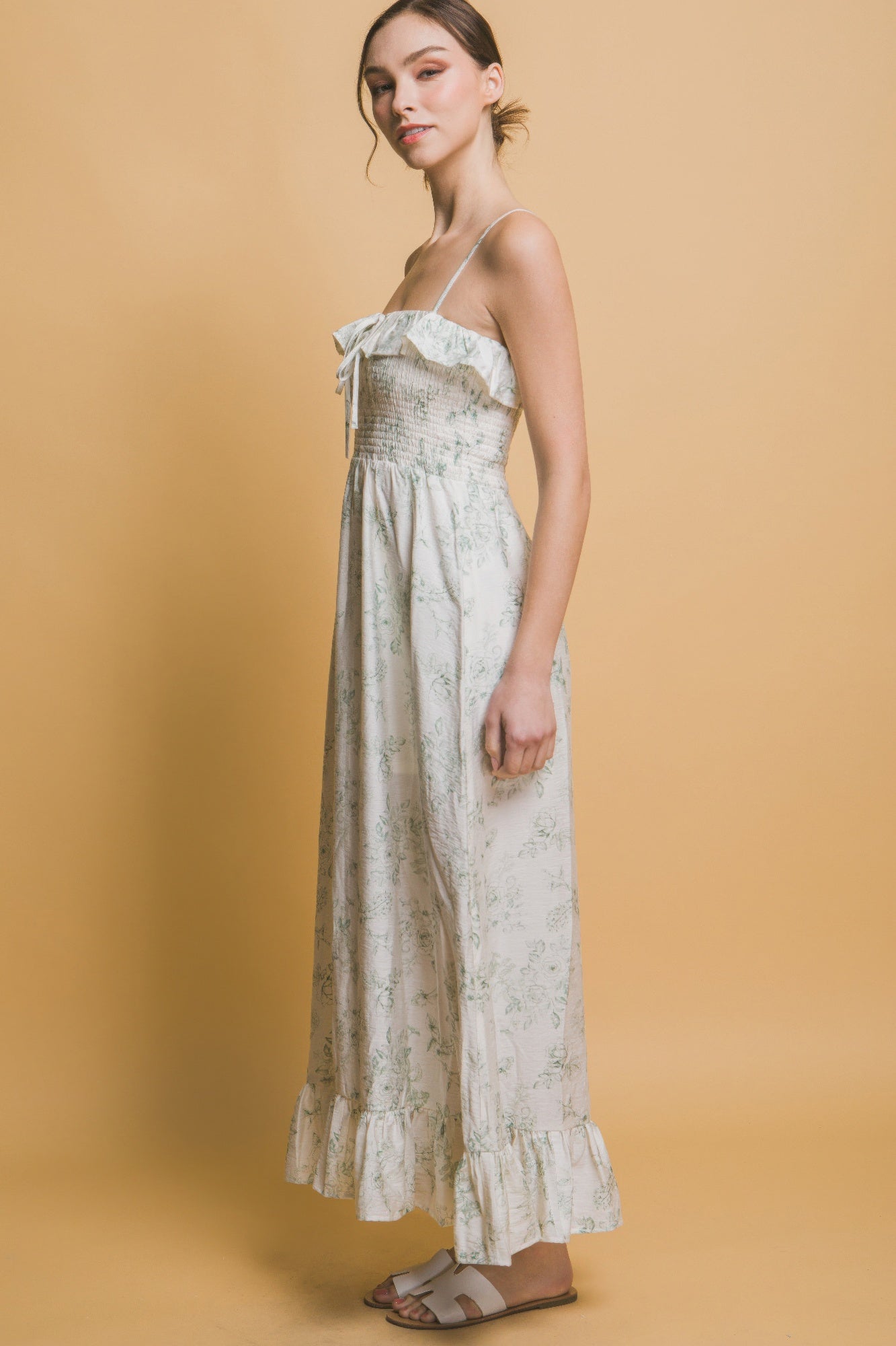 Smocked Floral Maxi Dress