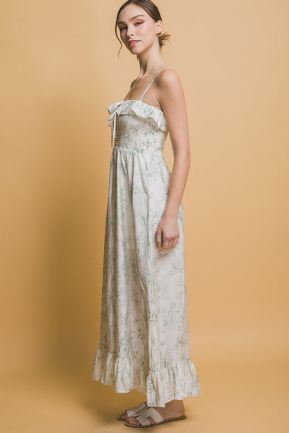 Smocked Floral Maxi Dress