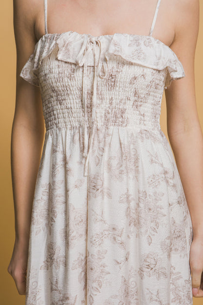 Smocked Floral Maxi Dress