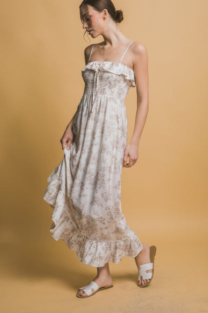 Smocked Floral Maxi Dress