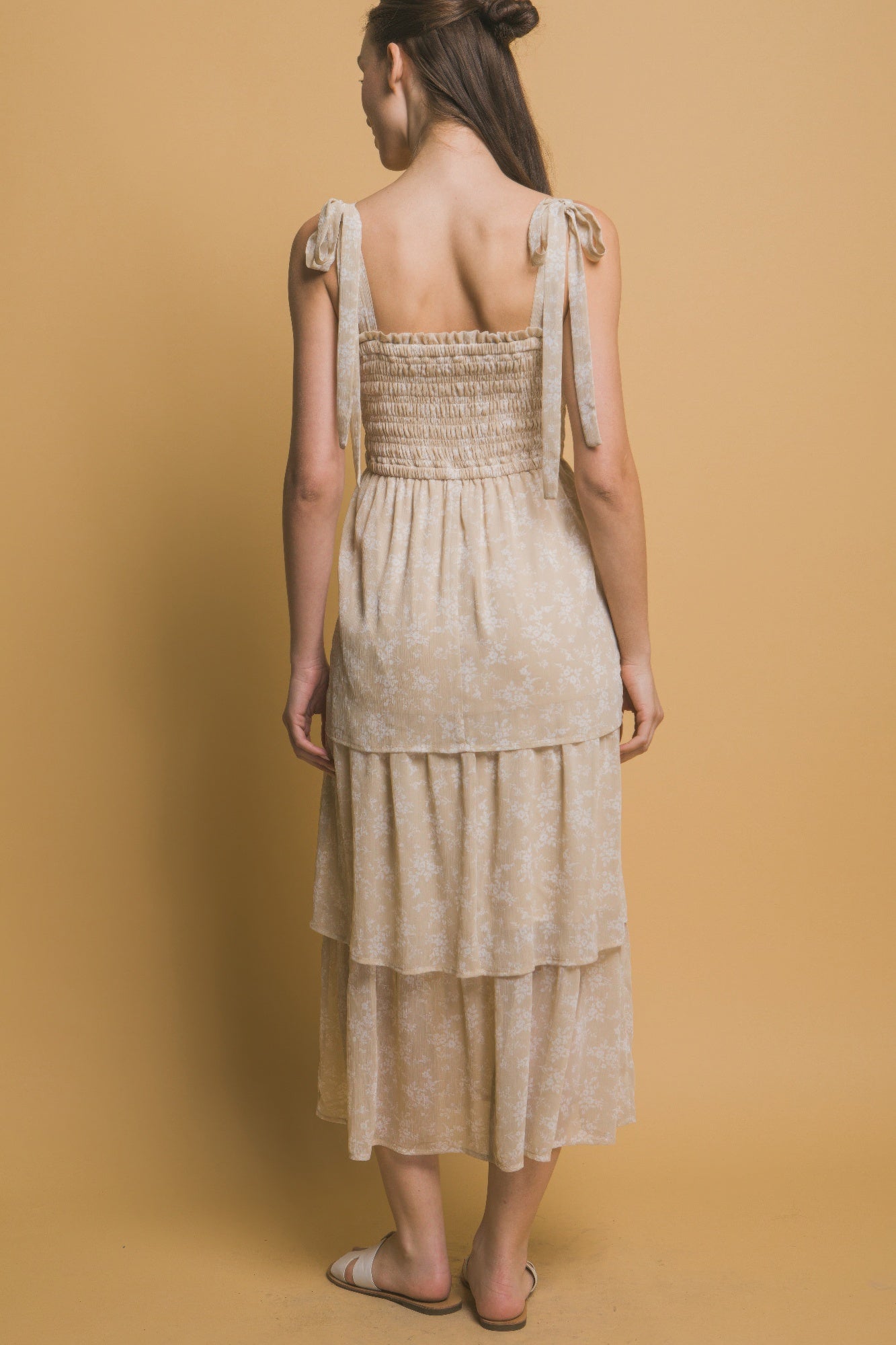 Tiered Midi Floral Dress