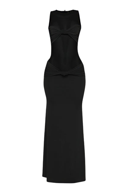 Mesh Contrast Rube Maxi Dress         