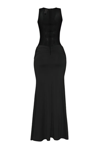 Mesh Contrast Rube Maxi Dress         