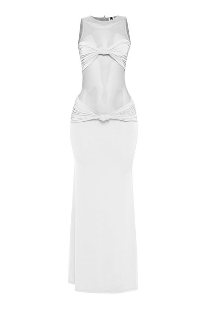 Mesh Contrast Rube Maxi Dress         
