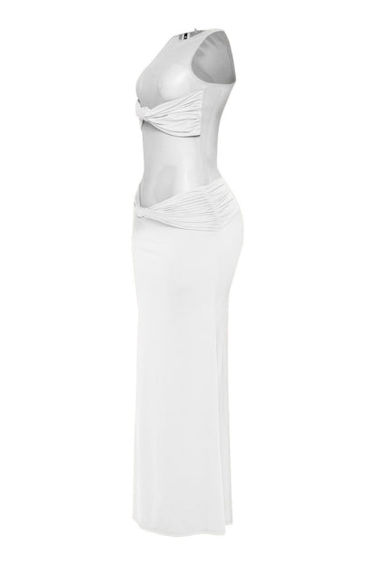 Mesh Contrast Rube Maxi Dress         