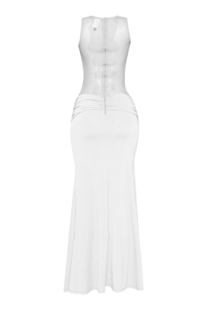 Mesh Contrast Rube Maxi Dress         