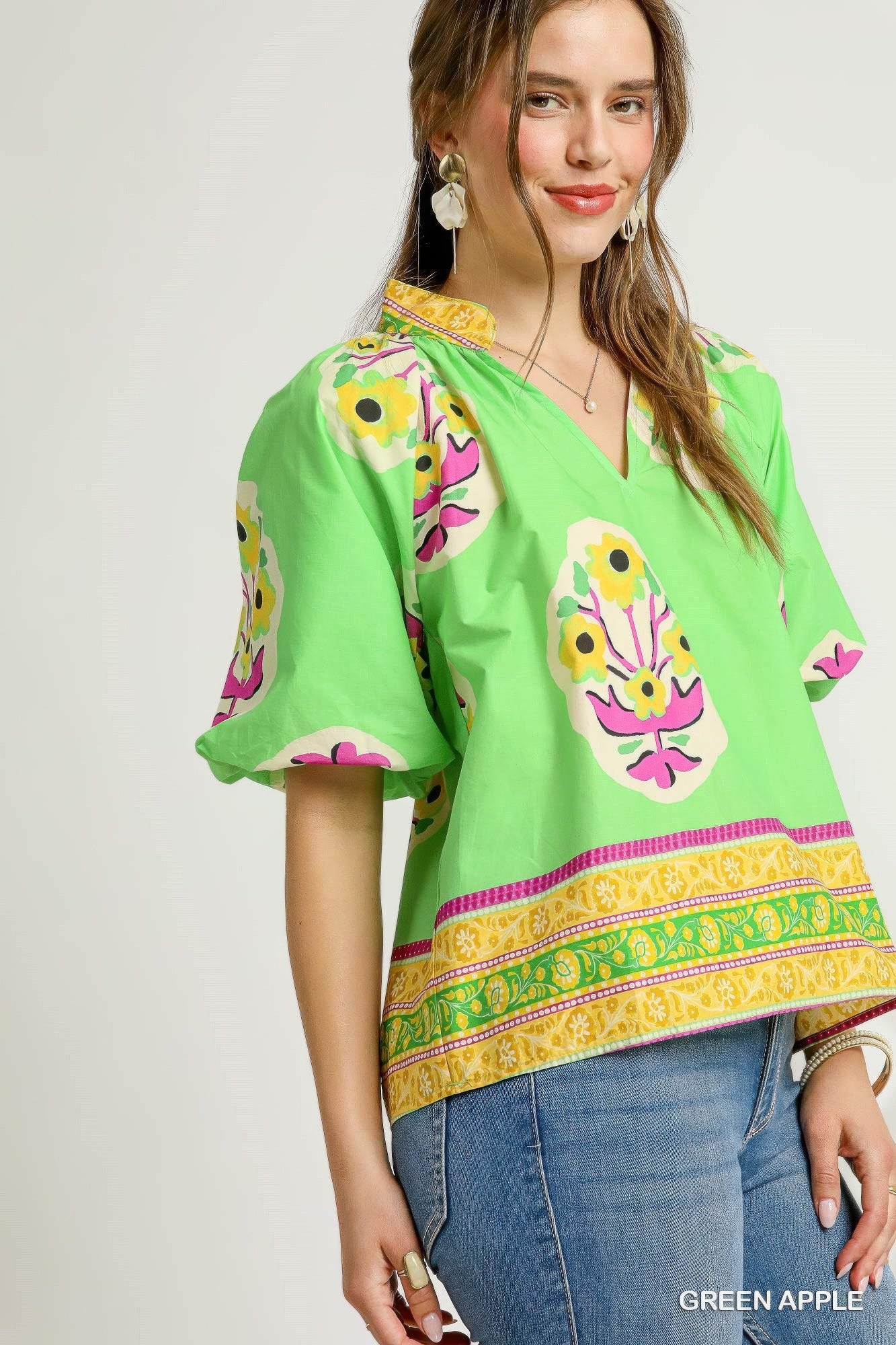Boho-chic Floral Print Blouse         